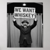 Vintage Sperrzeit Wir Wollte Whiskey Poster