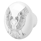Vintage Sphinx-Abbildung Keramikknauf (Rechts)