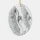 Vintage Sphinx-Abbildung Keramikornament (Rechts)