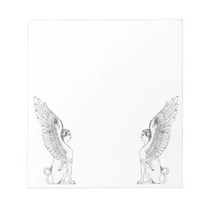 Vintage Sphinx-Abbildung Notizblock