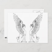 Vintage Sphinx-Abbildung Postkarte (Vorne/Hinten)