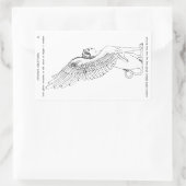 Vintage Sphinx-Abbildung Rechteckiger Aufkleber (Tasche)