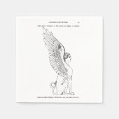 Vintage Sphinx-Abbildung Serviette (Vorderseite)