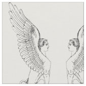 Vintage Sphinx-Abbildung Stoff (Nahaufnahme)