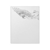 Vintage Sphinx-Illustration Notizblock (Rotiert)