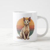 Vintage Sphynx Cat Mom Retro Art Jumbo-Tasse (Rechts)