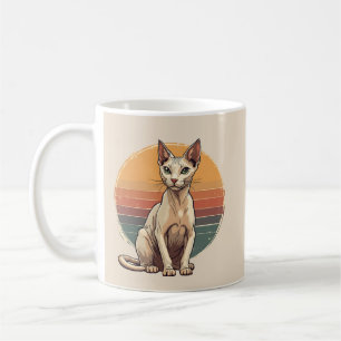 Vintage Sphynx-Katzenmutter Retro-Kunst Kaffeetasse