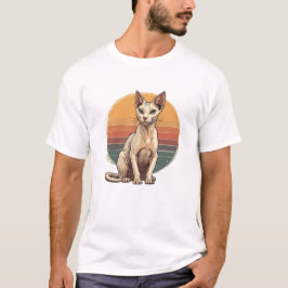 Vintage Sphynx-Katzenmutter Retro-Kunst T-Shirt