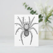 Vintage Spider Postkarte (Stehend Vorderseite)