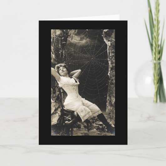 Vintage Spider Web Karte (Vorderseite)