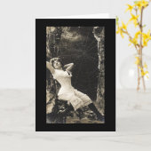 Vintage Spider Web Karte (Gelbe Blume)