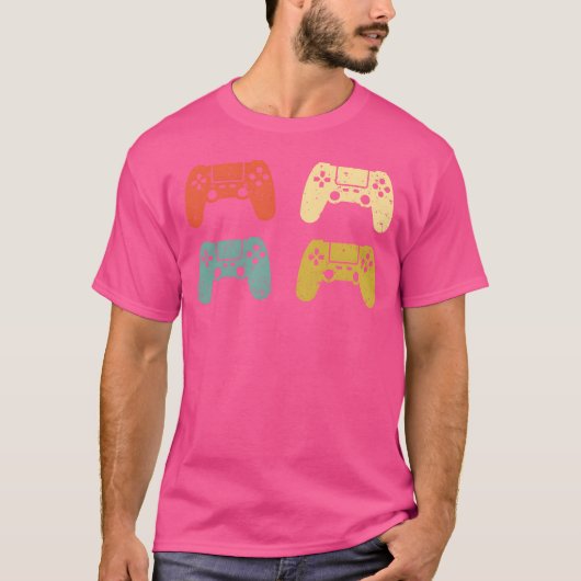 Vintage-Spielcontroller Mädchen Mädchen T-Shirt (Vorderseite)
