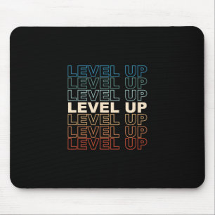 Vintage-Spieler Level Up Videospiel-Liebhaber Retr Mousepad