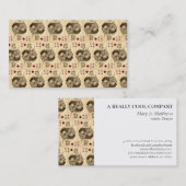 Vintage Spielkarte-Collage König-Diamonds Visitenkarte (Vorne/Hinten)