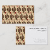 Vintage Spielkarte-Collage König-Hearts Visitenkarte (Vorne/Hinten)