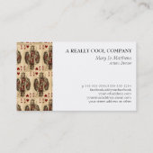 Vintage Spielkarte-Collage König-Hearts Visitenkarte (Rückseite)