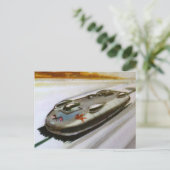 Vintage Spielkarte eines Rennwagens Postkarte (Stehend Vorderseite)