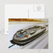 Vintage Spielkarte eines Rennwagens Postkarte (Vorne/Hinten)