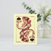 Vintage Spielkarte Postkarte (Stehend Vorderseite)