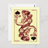Vintage Spielkarte Postkarte (Vorne/Hinten)