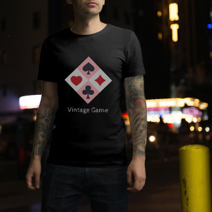 Vintage-Spielkarten-Farben Herren T-Shirt