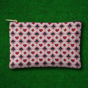 Vintage Spielkarten Farben Reißverschlusstasche Zubehörtasche