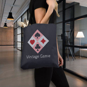 Vintage-Spielkarten-Farben-Tragetasche Tasche