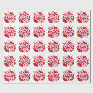 Vintage Spielkarten Herz Valentinstag Coquette Gi Geschenkpapier