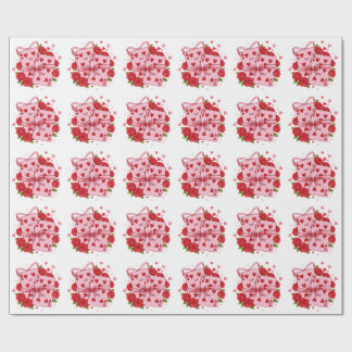 Vintage Spielkarten Herz Valentinstag Coquette Gi Geschenkpapier