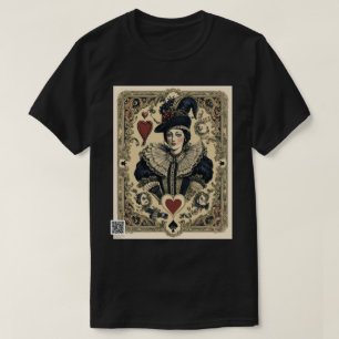 Vintage Spielkarten Herzdame T-Shirt