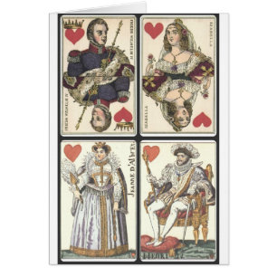 Vintage Spielkarten - Könige und Königinnen der
