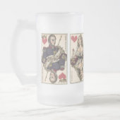 Vintage Spielkarten - Könige und Königinnen der Mattglas Bierglas (Links)