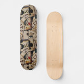 Vintage Spielkarten-Skateboard Skateboard (Vorderseite)