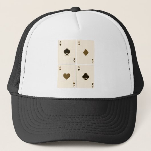 Vintage Spielkarten Truckerkappe (Vorderseite)
