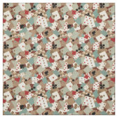 Vintage Spielkarten und Würfel Stoff (Muster)