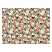 Vintage Spielkarten und Würfel Tischdecke (Vorderseite (Horizontal))