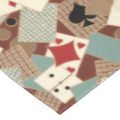 Vintage Spielkarten und Würfel Tischdecke (Schrägansicht)