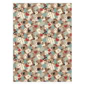 Vintage Spielkarten und Würfel Tischdecke (Vorderseite)