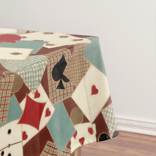Vintage Spielkarten und Würfel Tischdecke (Beispiel)