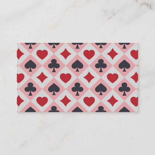 Vintage Spielkarten-Visitenkarte Visitenkarte (Rückseite)