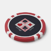 Vintage-Spielkartenfarben Pokerchips (Einzeln)