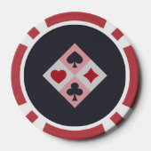 Vintage-Spielkartenfarben Pokerchips (Rückseite)