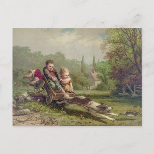 Vintage Spielkinder Postkarte (Vorderseite)