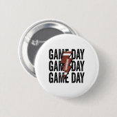 Vintage Spieltag Football Blitz Funny Team  Button (Vorne & Hinten)