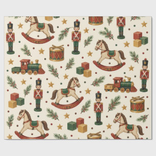 Vintage Spielzeugregal Nostalgische Weihnachten fü Geschenkpapier