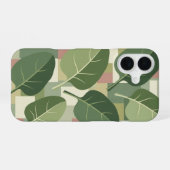 Vintage Spinach Leaf Pattern iPhone 16 Hülle (Rückseite (Horizontal))