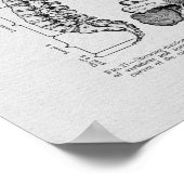Vintage Spine und Vertebrae Poster (Ecke)