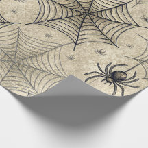 Vintage-Spinnen und -Netze Halloween-Muster