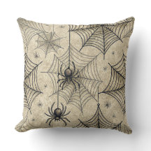 Vintage-Spinnen und -Netze Halloween-Muster