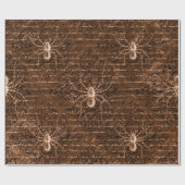 Vintage-Spinnenmuster Geschenkpapier (Flach)